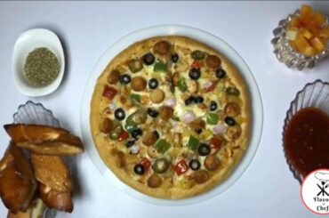 How to make Sausage Pizza at Home Easily | sausages Hawaiian pizza | chef saher shahzad