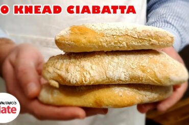 Easy No Knead CIABATTA BREAD at Home