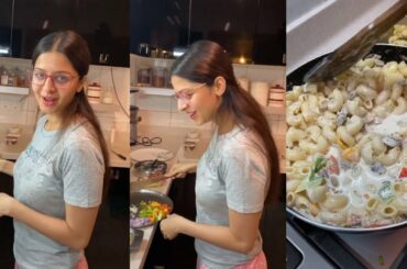 Alfredo Pasta By Actress Vedhika | Cooking Video | Food | Italian | Pipe Rigate | Home Style Recipe