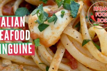 How to make Seafood Linguine - Italian recipe for pasta with seafood!
