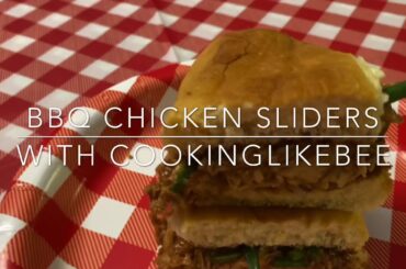 BBQ Pulled Chicken Sliders Recipe NO SLOW COOKER with Cookinglikebee!