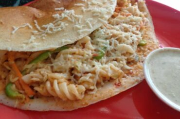 Yummy  Indian Street Food Pasta Dosa . चीज़ पास्ता डोसा.