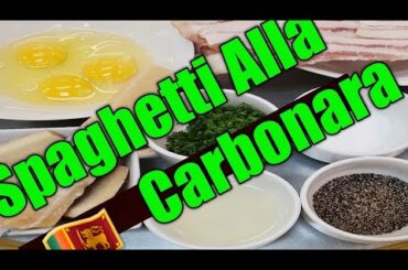 Spaghetti Alla Carbonara ,Traditional Italian recipe