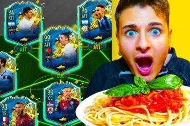 🍝 Mangio 1 PIATTO di PASTA per OGNI TOTS SERIE A che Trovo nel DRAFT! ZW VS FOOD!