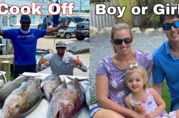 FISH Cook Off plus NEW BABY Gender reveal for the STANZFAM! Jamaican Jerk Fish vs Italian Baked!
