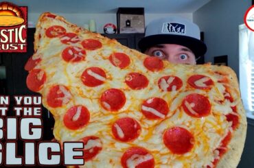 RUSTIC CRUST® BIG SLICE CRUST REVIEW! 🍕😲 | Can You Eat The BIG SLICE?
