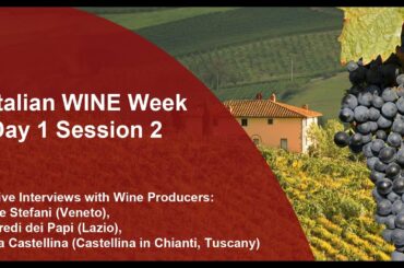 Italian WINE Week (Day 1 Session 2) - Live Interviews with wine producers