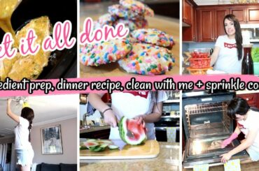 NEW! GET IT ALL DONE | INGREDIENT PREP, DINNER RECIPE, CLEAN WITH ME & BAKING | Susy B.