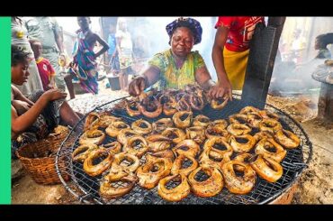 Eating in Africa’s Biggest Floating Slum!! Seafood Factories!!