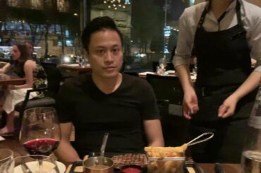 Dinner at an Italian restaurant in Saigon