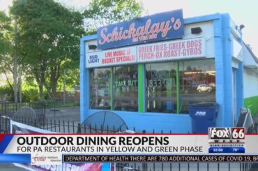 Outdoor dining re-opens for Pennsylvania restaurants in the yellow and green phase