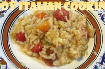 Tomato & Pumpkin Blossom Risotto: POV Italian Cooking Episode 35