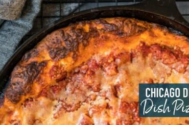 Skillet Chicago Deep Dish Pizza!