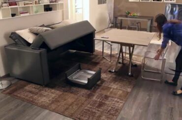 Divano trasformabile Four Seasons by Ozzio - transformable sofa, italian space saving furniture