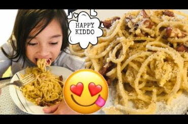 Easy Italian  Spaghetti Carbonara | How to make Carbonara|Cooking pasta | Filipina in Czech Republic