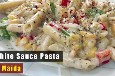 White Sauce Pasta Recipe | NO MAIDA Indian style Pasta in Lockdown व्हाइट सॉस पास्ता | Creamy Pasta