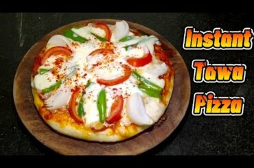 Instant and Easy Homemade Veg Tawa Pizza Recipe | How to make Pizza at home