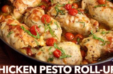 Chicken Pesto Roll-Ups Recipe - Easy Stuffed Chicken