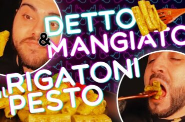 RIGATONI AL PESTO 🔥 ASMR SPAZIALE 🔊 MUKBANG ITALIAN FOOD 🥘 DETTO E MANGIATO EP.4