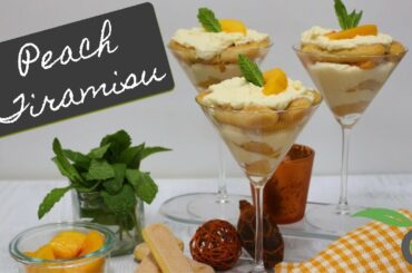 Italian Peach Tiramisu Dessert