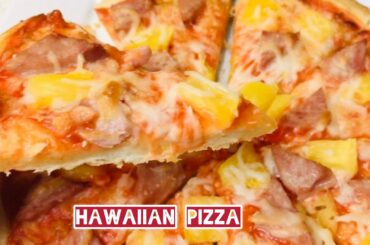 Easy Crispy Hawaiian Pizza | OH SO YUMMY