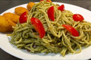 Pesto Spaghetti with Ready Made Sauce | Easy and Quick Recipe | Italian Pesto Pasta