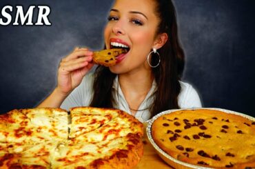 ASMR MUKBANG Pizza Hut Cheesy Pizza & Ultimate Chocolate Chip Cookie!