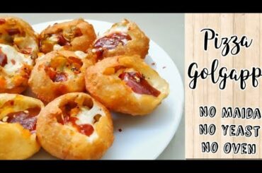 Panipuri Pizza/ No Oven Pizza Golgappa / Cheese Pani Puri /  Street food / Italian Pani Puri Pizza