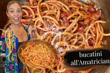BUCATINI ALL'AMATRICIANA | Cook with Me! LIVE Tutorial | Easy, Classic Pasta Recipe