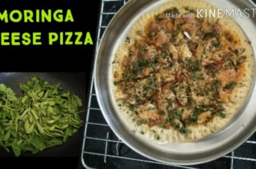 Moringa Cheese Pizza | Drumstick Leaves Sprinkled Pizza Recipe | Moringa Recipe| Pizza Recipe