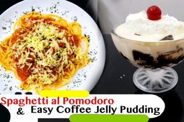ITALIAN SPAGHETTI RECIPE & EASY COFFEE JELLY PUDDING IN MALAYALAM || KK- 11