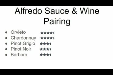 Alfredo Sauce & Wine Pairing
