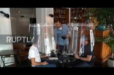 Could these Plexiglass shields become future of post-COVID dining?