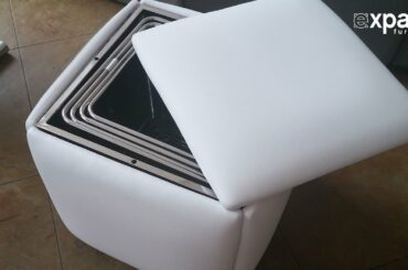 Demonstration of Cube 5 in 1 Ottoman Space Saving Chair