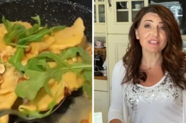 Easy Porcini Mushroom Ravioli with a hazelnut butter sauce