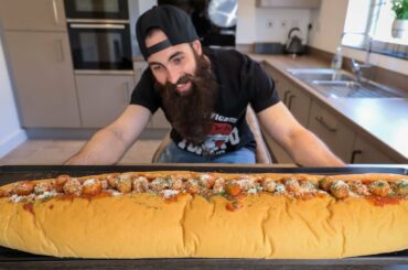 THE MIGHTY MEATBALL SUB CHALLENGE | BeardMeatsFood