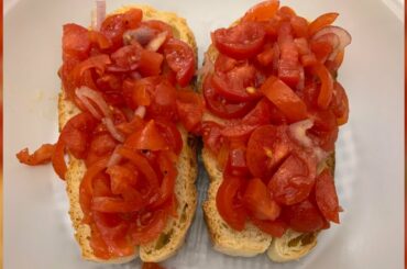 Italian Easy Recipe Bread Bruschetta.. Bruschetta with Tomato🍅..