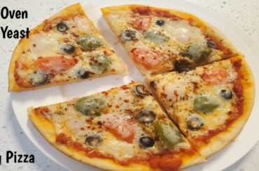 Veg Pizza without Oven & without yeast/How to make homemade pizza without yeast and oven/Veg Pizza