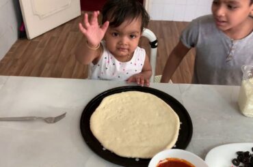 Pizza day with SARA !   |Fail proof pizza dough recipe |fun with cooking and kids!!!