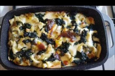 Lasagna with cod and spinach- Italian recipe