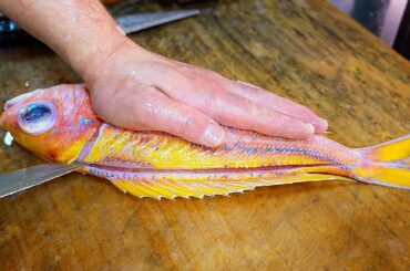 Japanese Street Food - ORNATE SNAPPER SASHIMI Okinawa Japan