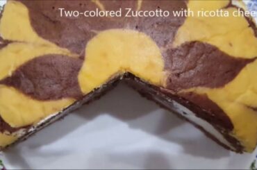 Two-colored cake with ricotta-italian recipe