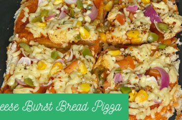 15 MINS CHEESE BURST BREAD PIZZA || LOCKDOWN RECIPES