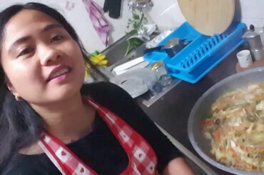 My Italian husband he loves pancit  bihon and fried chicken