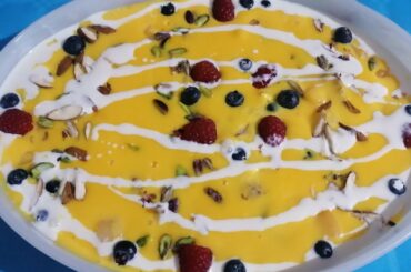 Fruit Custard Recipe | Healthy Dessert Recipe | How to Make Mango Custard