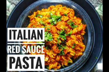 Italian red sauce pasta l simple recipe l madras cookery