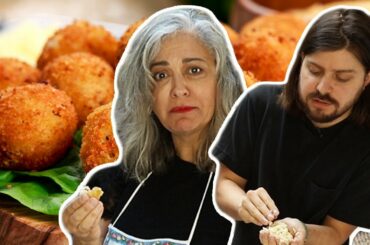 Mum Teaches Son How To Cook Arancini