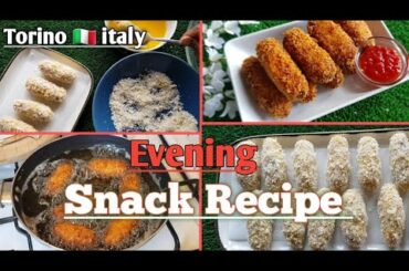 Evening Snack Recipe | Easy Chinese Chicken Cheesy Croquettes | Mithila & Munna Vlogz in Italy