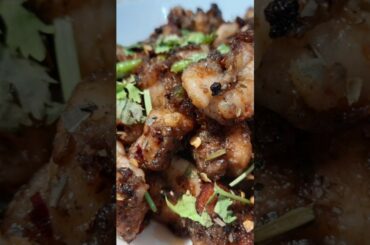 Prawn starter in pasta spice mix/ Fried prawns in italian herbs