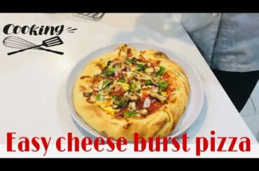 Easy cheese burst pizza | Veg pizza recipe